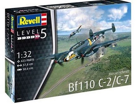 Revell-Germany Messerschmitt Bf110 C7 Fighter Plastic Model Airplane 1/32 Scale #4961