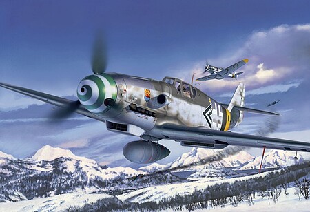 Revell-Germany 1/48 Messerschmitt Bf109G6 Fighter (Snap) w/paint & glue (New Tool)