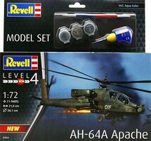 Revell-Germany AH64A Apache Combat Helicopter Paint & Glue 1/72 Scale #63824