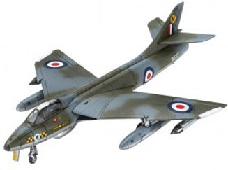 Revell-Germany Hawker Hunter FGA9 Fighter w/paint & glue Plastic Model Airplane Kit 1/144 Scale #63833