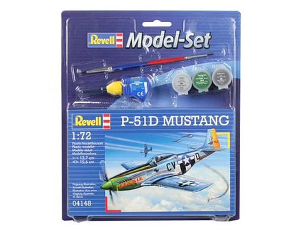 Revell-Germany P51D Mustang Fighter Plastic Model Airplane Kit 1/72 Scale #64148