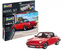 Revell-Germany Porsche 911G Carrera 3.2 Targa Car w/paint & glue Plastic Model Car Kit 1/24 Scale #67689