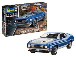 Revell-Germany 1/25 1971 Mustang Boss 351 Car w/paint & glue (New Tool)