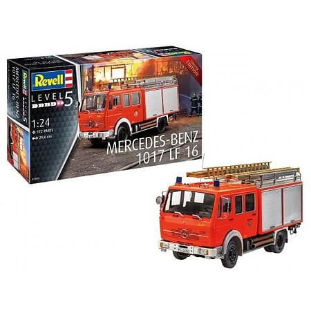 Revell-Germany Mercedes Benz 1017 LF16 Fire Truck (Ltd Edition) Plastic Model Truck Kit 1/24 Scale #7655