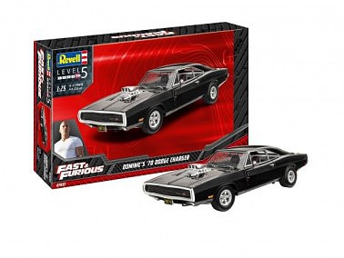 Revell-Germany Fast & Furious Dominics 1970 Dodge Charger Car Plastic Model Car Kit 1/25 Scale #7693