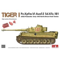Rye Tiger I Pz.Kpfw.VI Ausf.E Sd.Kfz.181 Plastic Model Military Vehicle 1/35 Scale #5001u