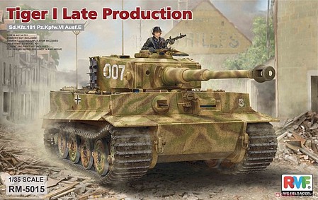 Rye Sd.Kfz.181 Tiger I Late Production Plastic Model Military Vehicle Kit 1/35 Scale #5015