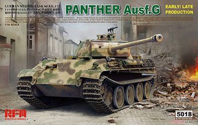 Rye Panther Ausf.G Early/Late Production Plastic Model Military Vehicle Kit 1/35 Scale #5018