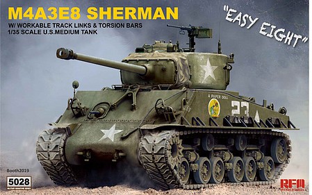Rye M4A3E8 Sherman Easy Eight Plastic Model Military Vehicle Kit 1/35 Scale #5028