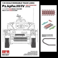 Rye Pz.Kpfw.III/IV Early Prod. Track Links Plastic Model Vehicle Accessory 1/35 Scale #5047