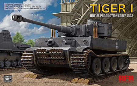 Rye Early 1943 Tiger I Initial Production Plastic Model Military Tank Kit 1/35 Scale #5075