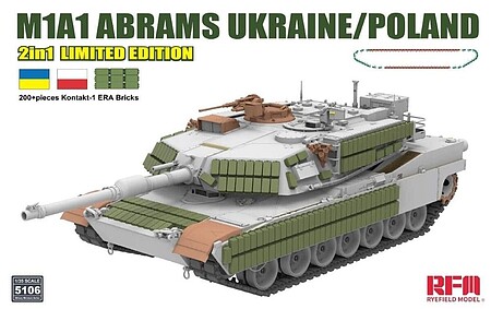 Rye 1/35 M1A1 Abrams Main Battle Tank Ukraine/Poland Limited Edition (2 in 1)