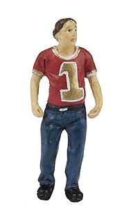 Scenic-Expr Typical Americans - Mikey The #1 Jock - 1/50 O Scale Model Railroad Figure #1036