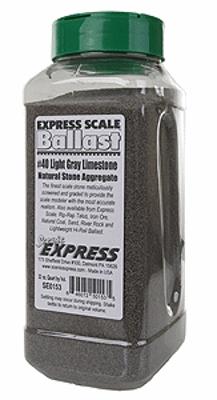 Scenic-Expr Natural Stone Ballast #40 Light Gray (1 Quart) HO Scale Model Railroad Ground Cover #se0153