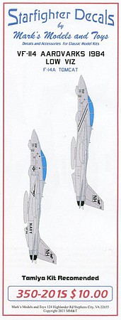 Starfighter 1/350 VF114 Aardvarks 1984 Low Viz F14 Tomcat for TAM
