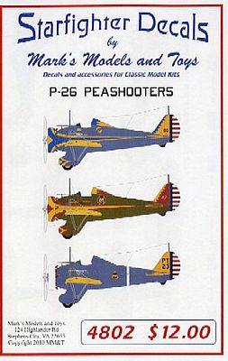 P26 Peashooters Decals Plastic Model Aircraft Decal 1/48 Scale #4802 by ...