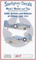 Starfighter 1/48 USMC Buffalos & Wildcats at Midway June 1942 for TAM & SHY