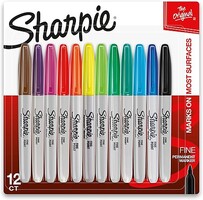 Sharpie Fine Assorted Colors Sharpie Markers (12/cd)