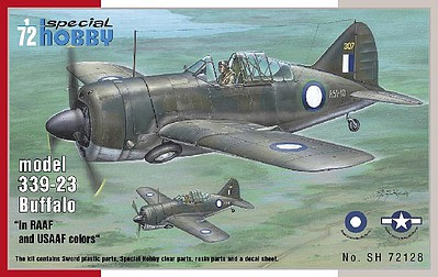 Special Buffalo Model 339-23 in RAAF & USAAF Colors Aircraft Plastic Model Airplane Kit 1/72 #72128