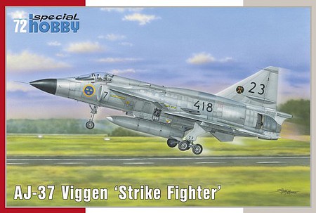 Special AJ37 Viggen Attack Aircraft (New Tool) Plastic Model Airplane Kit 1/72 Scale #72378