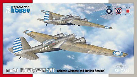 Special Martin B10 Model 139WC/WSM/WT Bomber Plastic Model Airplane Kit 1/72 #72440