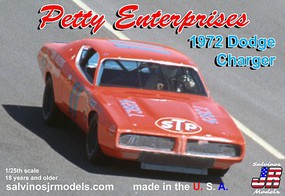 Salvinos Petty #11 1972 STP Dodge Charger Daytona 500 Plastic Model Racecar Kit 1/25 Scale #19721