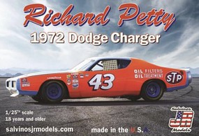 Salvinos Richard Petty #43 1972 Dodge Charger Race Car Plastic Model Car Kit 1/25 Scale #1972