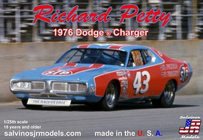 Salvinos Richard Petty STP #43 1976 Dodge Charger Plastic Model Racecar Kit 1/25 Scale #1976
