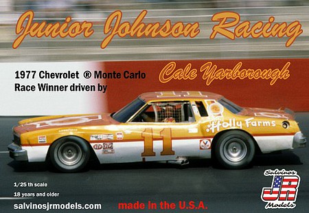 Salvinos #11 Chevrolet Monte Carlo 77 Winston Cup Winner Plastic Model Racecar Kit 1/25 Scale #1977