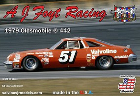 Salvinos AJ Foyt #51 Valvoline 1979 Oldsmobile 442 Plastic Model Racecar Kit 1/25 Scale #19792