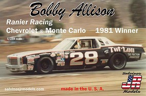 Salvinos Bobby Allison 1981 Monte Carlo Riverside Winner Plastic Model Racecar Kit 1/25 Scale #1981