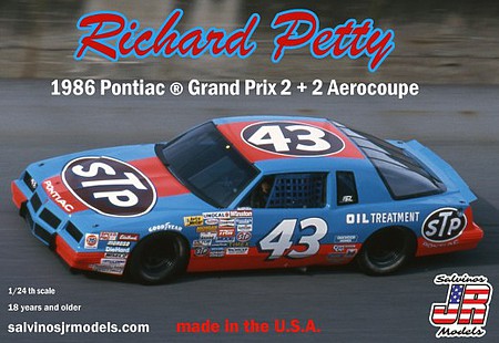 Salvinos 1/24 Richard Petty #43 Pontiac Grand Prix 1986 2+2 Aerocoupe Winston Cup Race Car