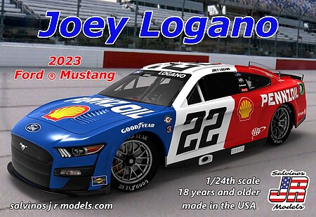 Salvinos 1/24 Joey Logano 2023 NASCAR Ford Mustang Race Car (Darlington) (Ltd Prod)