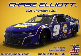 Salvinos 1/25 Chase Elliot 2025 NASCAR Chevrolet Camaro ZL1 Race Car (Primary Livery) (Ltd Prod)