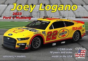 Salvinos 2023 Joey Logano Ford Mustang #22 Shell-Pennzoil Plastic Model Car Kit 1/24 Scale #38243