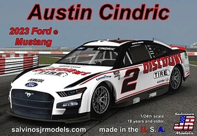 Salvinos 2023 Ford Mustang Austin Cindric #2 Discount Tire Plastic Model Car Kit 1/24 Scale #38244