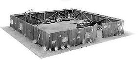 Corrugated Iron Fence With Gates Scale 200' (Kit)