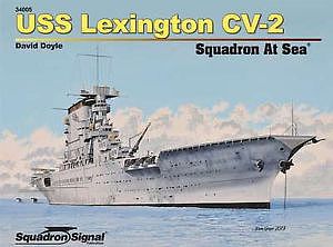 Squadron USS Lexington CV-2 Squadron at Sea Authentic Scale Model Boat Book #74005