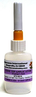 Stevens Needlepoint Bottle, Stainless Steel Applicator 16 Gauge, 1.3mm