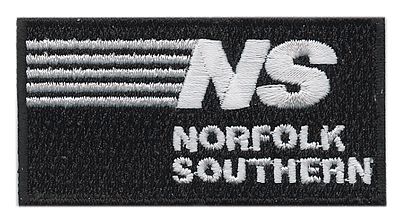 Sundance Norfolk Southern (Stripes, Black, White) 2-5/8 Horizontal Cloth Railroad Patch #73063