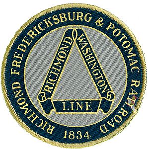 Sundance Richmond, Fredericksburg & Potomac (Blue, Gray, Yellow) 2 Cloth Railroad Patch #73087