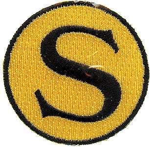 Sundance New York, Susquehanna & Western (S Logo, Yellow, Black) 1-3/4 Cloth Railroad Patch #73090