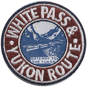 Sundance White Pass & Yukon (Red, Blue, White) 2 Diameter Cloth Railroad Patch #75092