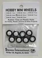 Stevens-Motors 16mm Rubber Tires on Plastic Hubs (8)