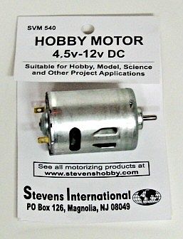 Stevens-Motors 4.5 to 12v DC Small Electric Motor (Round Can) (for high endurance)