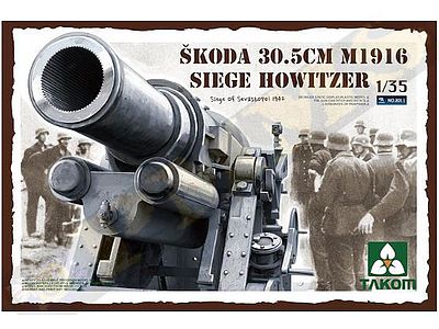 Takom Skoda 30.5cm M1916 Siege Howitzer Plastic Model Military Vehicle Kit 1/35 Scale #2011
