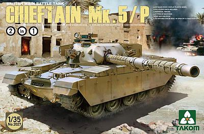 Takom Chieftain Mk.5/P British MBT 2n1 Plastic Model Military Vehicle Kit 1/35 Scale #2027