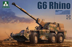 Takom Sandf S-P Howitzer G6 Rhino Plastic Model Military Vehicle Kit 1/35 Scale #2052