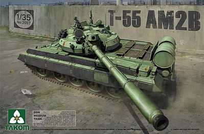 Takom DDR Medium Tank T-55 AM2B Plastic Model Military Vehicle Kit 1/35 Scale #2057
