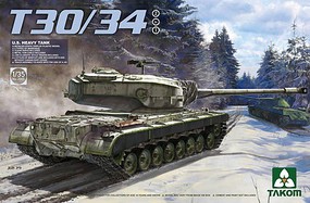 Takom U.S. Heavy Tank T30/34 Plastic Model Military Vehicle Kit 1/35 Scale #2065